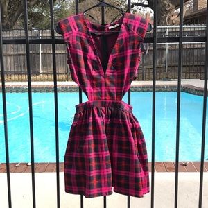 NWOT Mustard Seed plaid skater dress size S